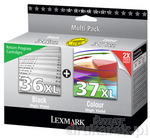 Zestaw Lexmark 36XL + Lexmark 37XL Tusz Czarny + Kolor do Lexmark X4650 Z2420