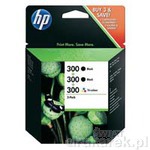 HP Zestaw HP 300 Czarny 2x + HP300 Kolor 1x [SD518AE]