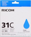 Ricoh GC-31C Tusz elowy do Ricoh GXe2600 GXe3000 GXe3300 GXe3350 [GC31C] Cyan
