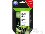 HP302 Zestaw Tuszy 2-pack Czarny 3,5ml + Kolor 4ml