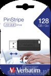 128GB Verbatim Pendrive PinStripe USB 2.0 Czarny