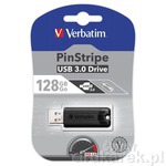 128GB Verbatim Pendrive PinStripe Store N Go USB 3.0 Czarny