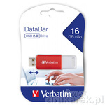 16GB Verbatim Pendrive DataBar USB 2.0 Czerwony