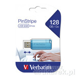 128GB Verbatim Pendrive PinStripe USB Drive 2.0 Niebieski