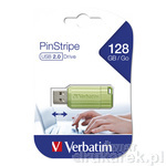 128GB Verbatim Pendrive PinStripe USB Drive 2.0 Zielony