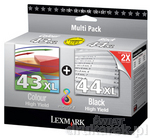 Lexmark 44XL + Lexmark 43XL Tusz Czarny + Kolor