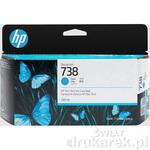 HP738 Oryginalny Tusz Do DesignJet T850 T950 [498N5A] Cyan