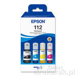 Epson 112 Oryginalny Zestaw Tuszy do EcoTank Czarny/Cyan/Magenta/ty